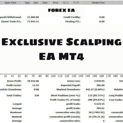 Exclusive Scalping EA MT4 - خرید ربات معامله گر فارکس|سودآوری بالا|کم ریسک | اکسپرت فارکس Exclusive Scalping EA